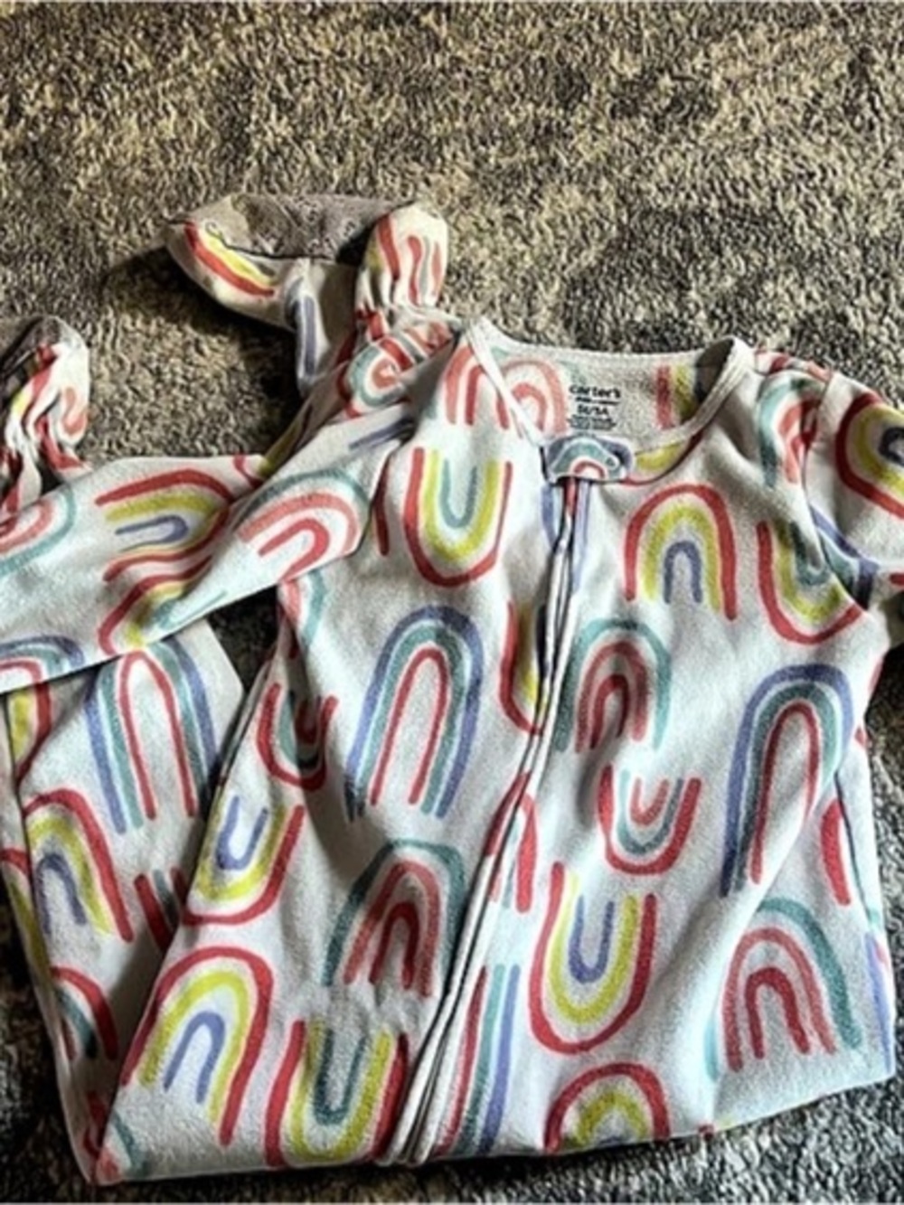 Carter's Rainbow Fleece Footed Pajamas